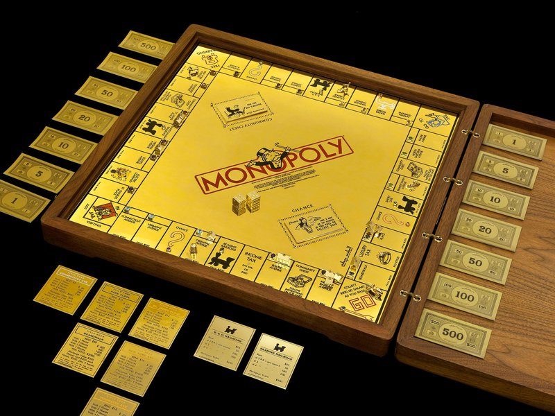 Monopoly en or Jouets les plus chers du monde- Krossin Bijoux pour enfants